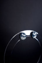 Silver & Blue Studs